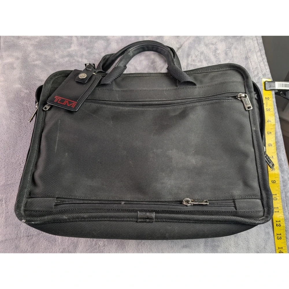 Tumi Alpha Essential Briefcase Laptop Cabin Bag Expandable For Clothes 26130D4